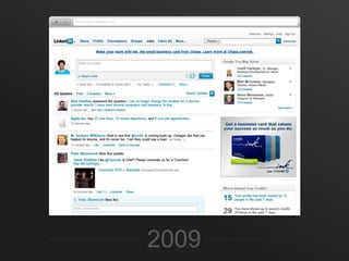 Evolution of the LinkedIn homepage (2003-2013) | PPTX