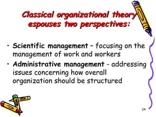Evolution of management & organization theory | PPS