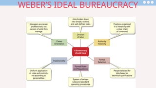 WEBER’S IDEAL BUREAUCRACY
 