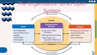 The Organization as an Open
System
 