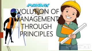 EVOLUTION OF
MANAGEMENT
THROUGH
PRINCIPLES
 