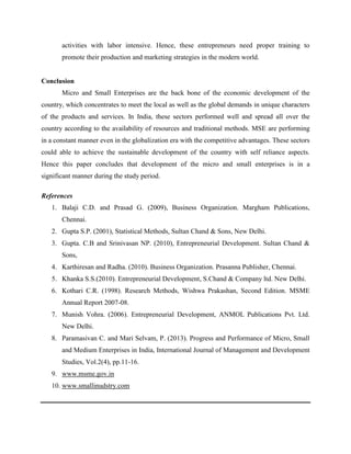 Evolution of micro and small enterprises in india | PDF