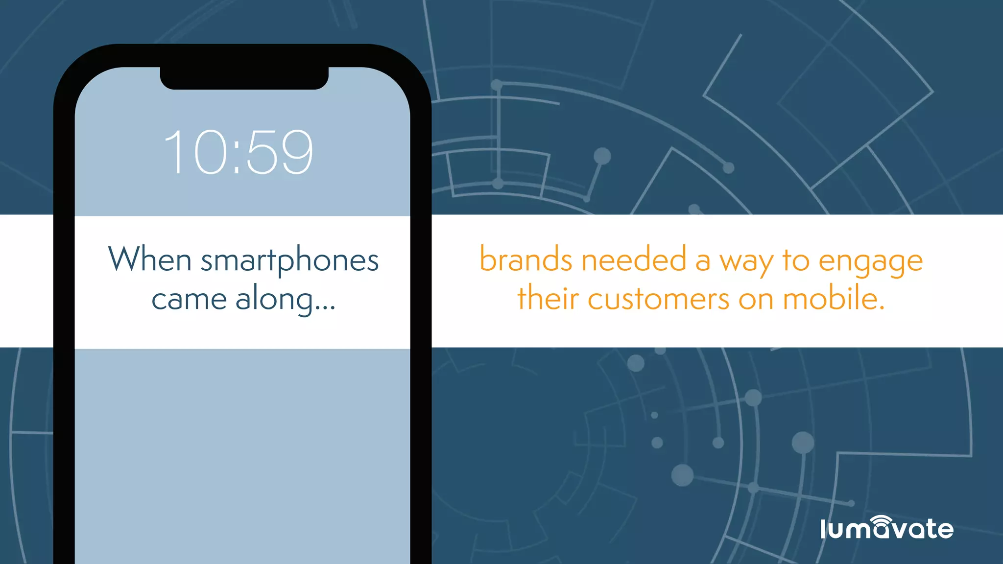 brands needed a way to engage
their customers on mobile.
10:59
When smartphones
came along...
 