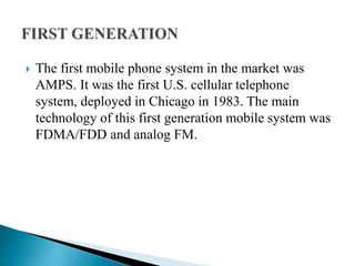 Evolution of mobile radio communication | PPTX