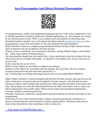 Evolution Of Object Oriented Technology | PDF