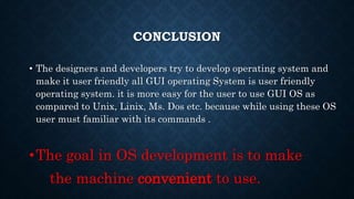 Evolution of operating system | PPTX | Operating Systems | Computer ...