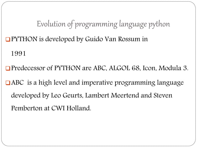Evolution of programming language | PPTX