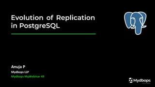 Evolution of Replication in PostgreSQL - Mydbops | PDF