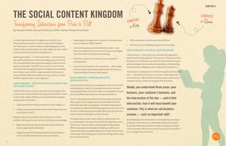 CHAPTER 4 
7 
THE SOCIAL CONTENT KINGDOM 
Transforming Interactions from Push to Pull 
By Tamara Schenk, Research Director, Miller Heiman Research Institute 
CONTENT 
is King 
CON T EX T 
is Queen 
As marketing has evolved in the digital era, one of the most 
frequently heard axioms is “content is king;” and if a kingdom 
ever had a queen, “context” would rule right alongside content. 
Content without context does not create additional value, neither 
for sales professionals nor for potential buyers. 
Both king and queen — content and context — are powered by 
the royal household: the modern technology that surrounds us. 
Our smartphones are ever-present and apps for both work and 
pleasure are endless. The shift from a “push” to a “pull” world 
of commercial messaging has been thoroughly documented by 
now. A better way to sell is to target customers and prospects 
using tools that embrace context as much as content. Consider 
the following dimensions in your approach: 
CONTEXT DIMENSION 1: TARGET SPECIFIC SELLING SITUATIONS ALONG 
THE CUSTOMER’S JOURNEY 
Within this dimension, you discover where your prospects and 
customers are in their problem-solving journey and tailor content 
to the specific stages. Modify your value proposition messages 
along a spectrum by either: 
+ Value hypothesis and value propositions (why change?), or 
+ Unique value propositions and value confirmations (why are 
you the best choice?) 
Research where your prospects and customers are in their 
problem-solving journey and use social media to your advantage: 
+ Begin the journey by researching Twitter and LinkedIn for 
your prospects and stakeholders. 
+ Target keywords and hashtags relevant to your product or 
service, as well as the pain points of your prospects. 
+ Depending on the stage of your customer’s journey, review 
your competitors’ Twitter handles. 
+ Join LinkedIn groups outside of sales discussions — join 
industries outside of your own to hunt new ground and gain 
new information in the questions and dialog. 
+ Watch for customer comments on your competitors’ 
social networks. 
+ Come to the conversation with something — offer insights 
and information, borrowing thought leadership from your 
corporate blog and industry white papers. 
CONTEXT DIMENSION 2: UNDERSTAND AND ALIGN TO 
SPECIFIC BUYER ROLES 
In the second dimension, you can dig deeper into the roles of the 
relevant decision maker(s), understand the levels and roles of 
varying stakeholders and further tailor your messages to the pain 
points and different perspectives of impacted audiences. 
This is no easy task, particularly for enterprise sales executives; 
the prospect is not a single buyer but a committee of several 
individuals, each with varying needs. The relationship between 
increased accountability and falling budgets becomes clear as the 
number of impacted and active stakeholders rises and the more 
cross-functional challenges must be mastered. 
The easiest way to cluster buyer roles is to create a matrix of 
your stakeholders and map (1) level within the organization and 
(2) function. These two layers will help define fundamentally 
different perspectives and patterns, helping you define your 
clusters and build assumptions about how to tailor both context 
and content. Start building your clusters according to which roles 
are more interested in: 
+ Effectiveness, the overall investment and ROI; or 
+ Efficiency, such as managing budgets and cost savings 
CONTEXT DIMENSION 3: USE VERTICAL COLOR AND LANGUAGE 
“When in Rome…” And I hope you understand this sage advice 
better than Ron Burgundy did in “Anchorman.” This third and final 
dimension is vital. Research says that only 13% of executive buyers 
believe a salesperson can clearly demonstrate an understanding 
of their business challenges and articulate potential solutions.10 
Yet it is these crucial aspects of understanding and value that build 
trust — and close the deal. If your customers and prospects are 
to trust that you understand their business and provide value, it is 
imperative that you speak the language of their business. 
Ideally, you understand three areas: your 
business, your customer’s business, and 
the intersection of the two — and in that 
intersection, how it will most benefit your 
customer. This is what we call business 
acumen — such an important skill! 
By developing a multi-dimensional contextual awareness of your 
prospects’ environment, you will be able to tailor your content 
for greater relevance and impact. And by choosing social media 
channels already within the consumers’ hands, you can transform 
your message from push to pull. 
 