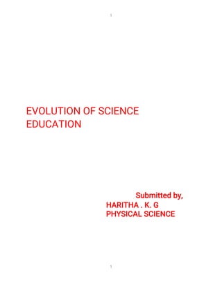 Evolution of science education 1 | PDF