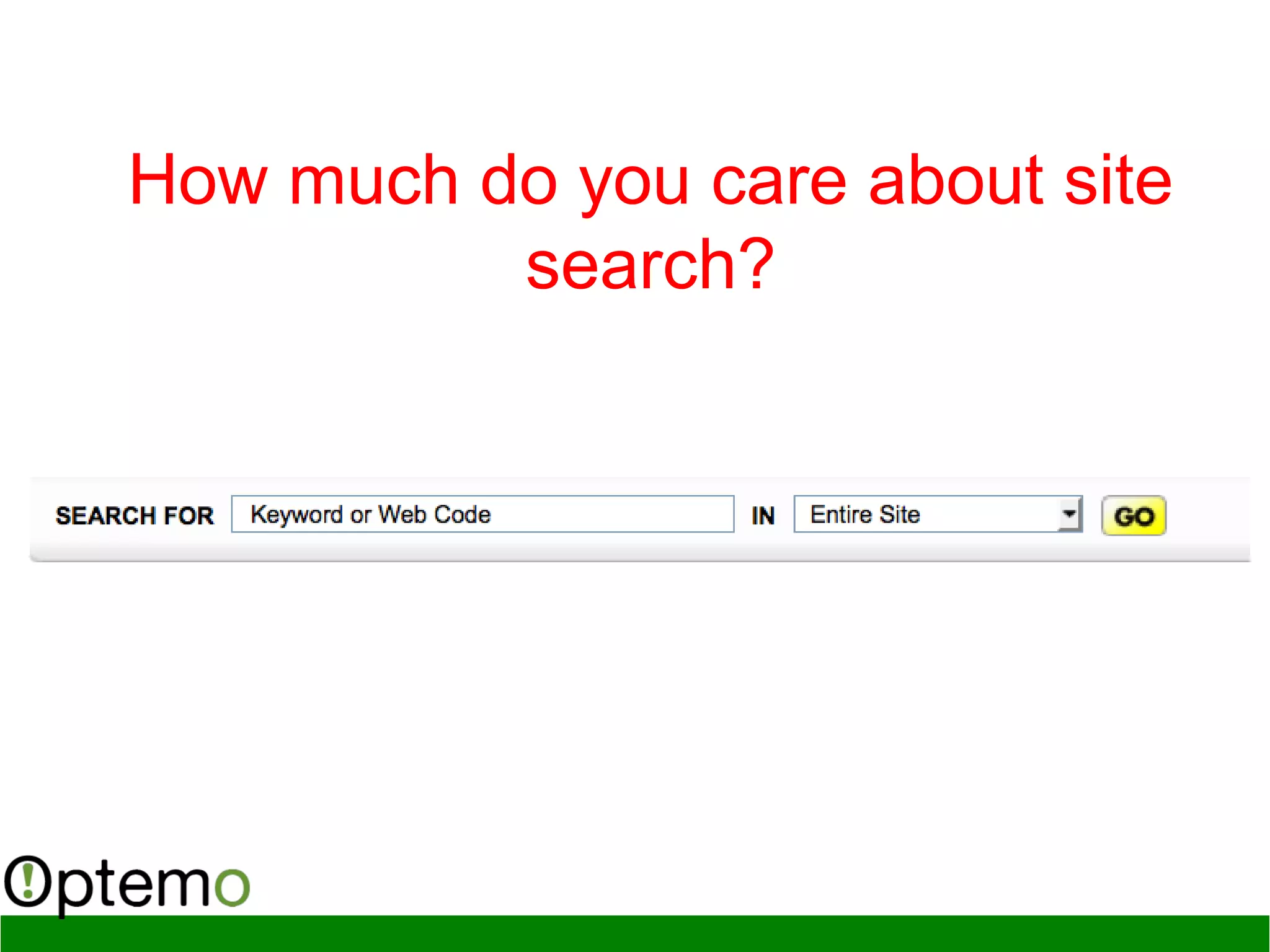 How much do you care about site
search?
 