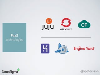 PaaS
technologies
@vpetersson
 