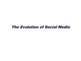 The Evolution of Social Media
 