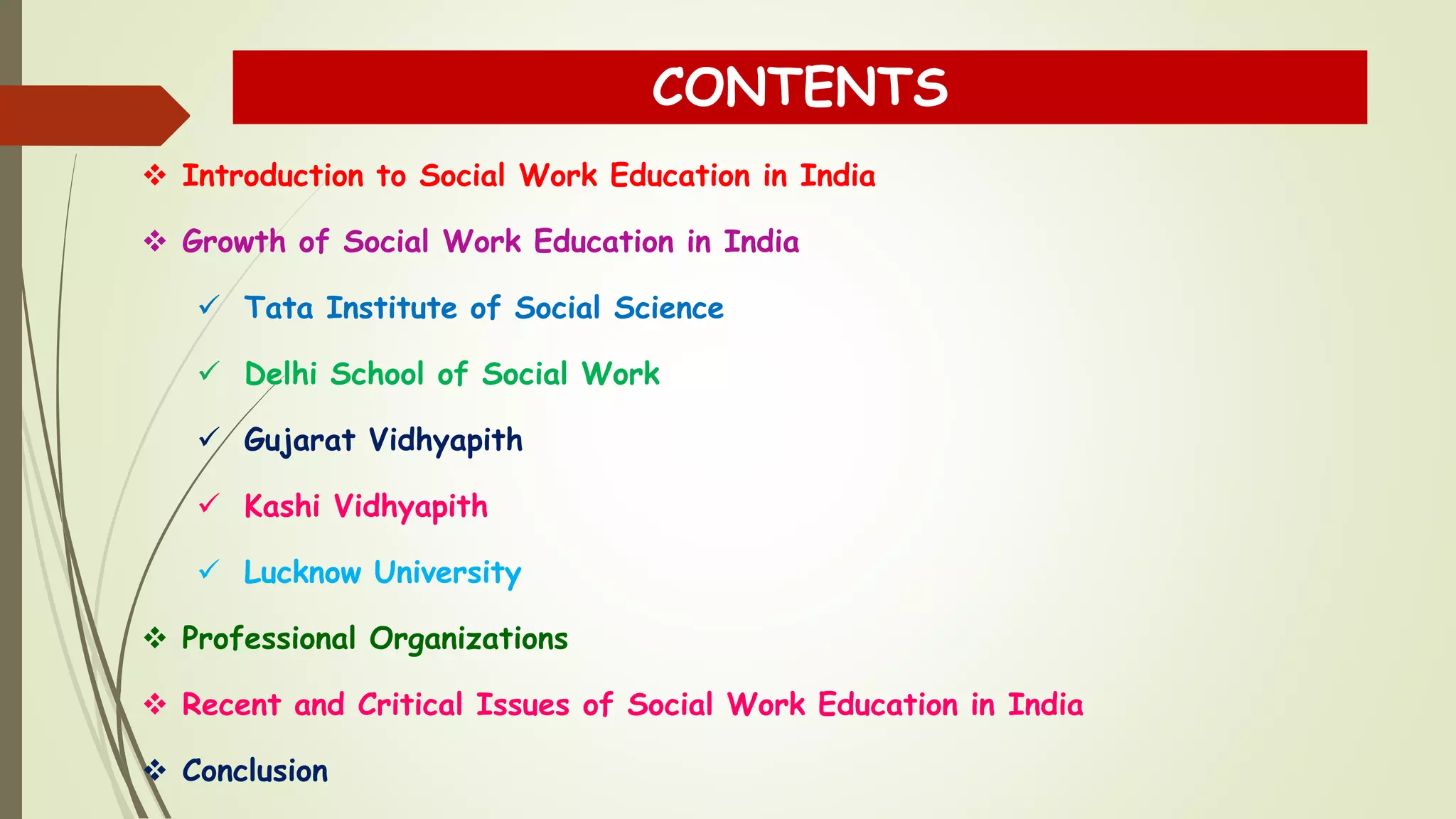Evolution of social work education in india | PPTX