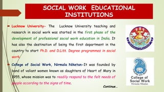 Evolution of social work education in india | PPTX