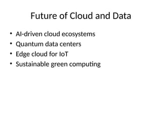 Evolution of Data Storage and the Impact of Cloud Computing on Modern ...