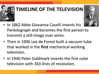 Evolution of televisions, a5 | PPTX