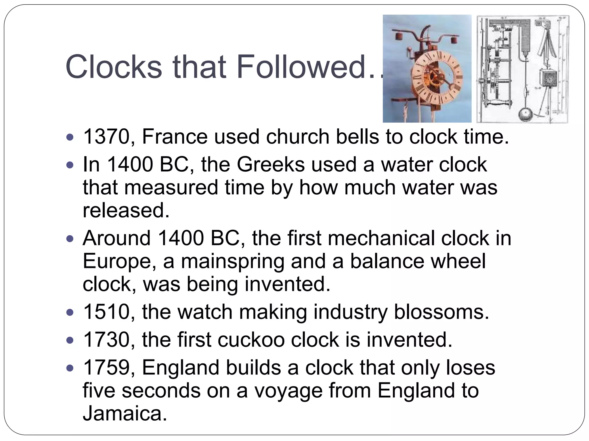 Evolution of the clock | PPTX