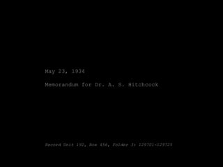 May 23, 1934

Memorandum for Dr. A. S. Hitchcock




Record Unit 192, Box 456, Folder 3: 129701-129725
 