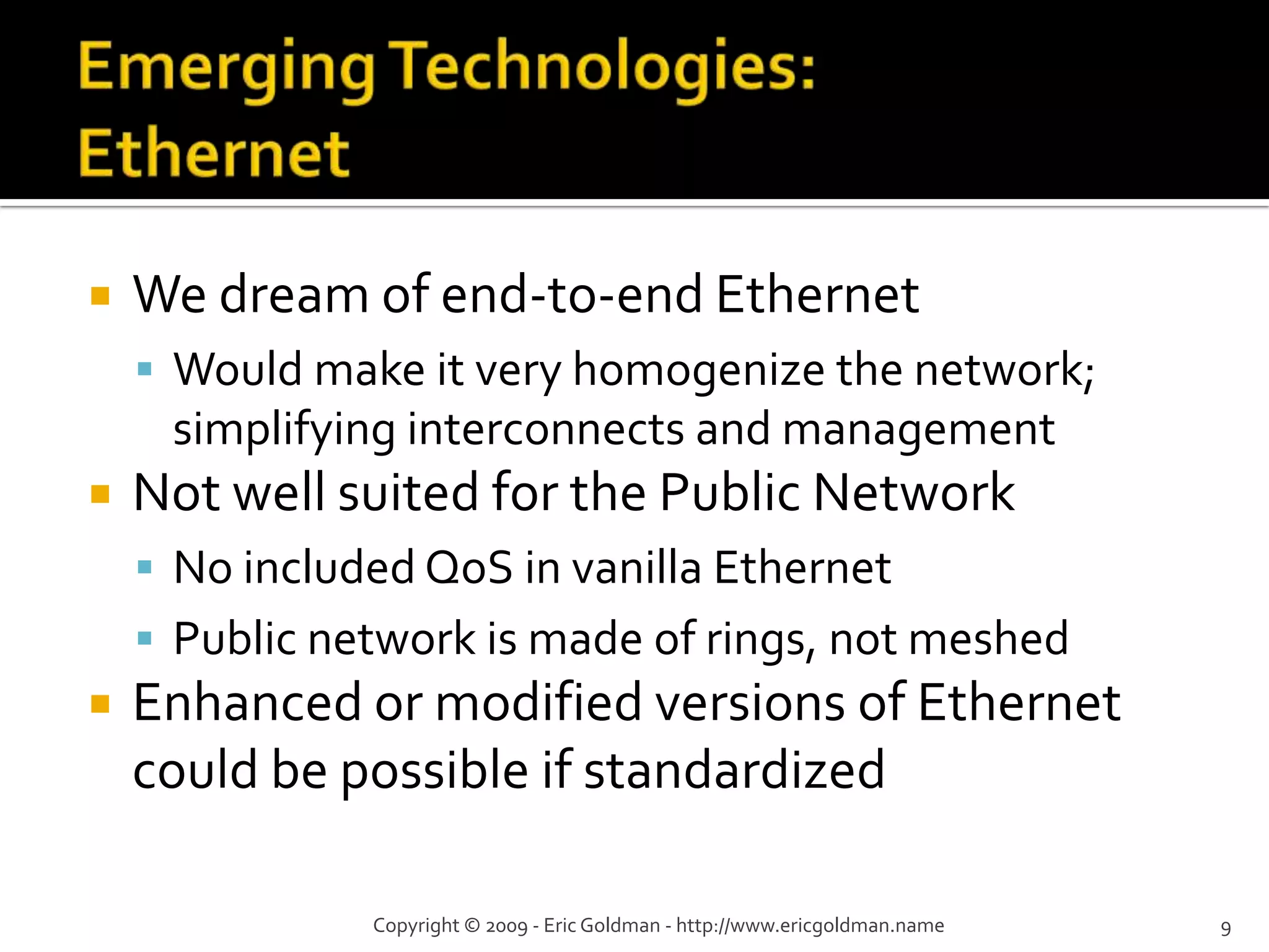 Evolution Of The Public Network