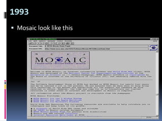 1993
 Mosaic look like this
 