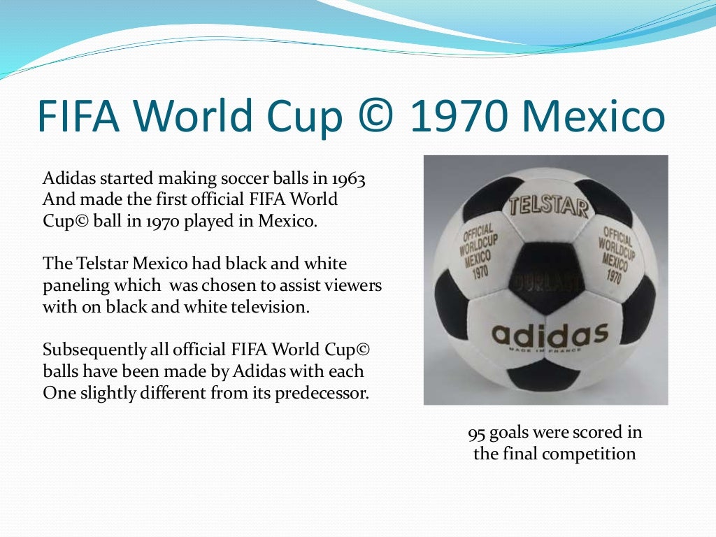 Evolution of the world cup soccer ball