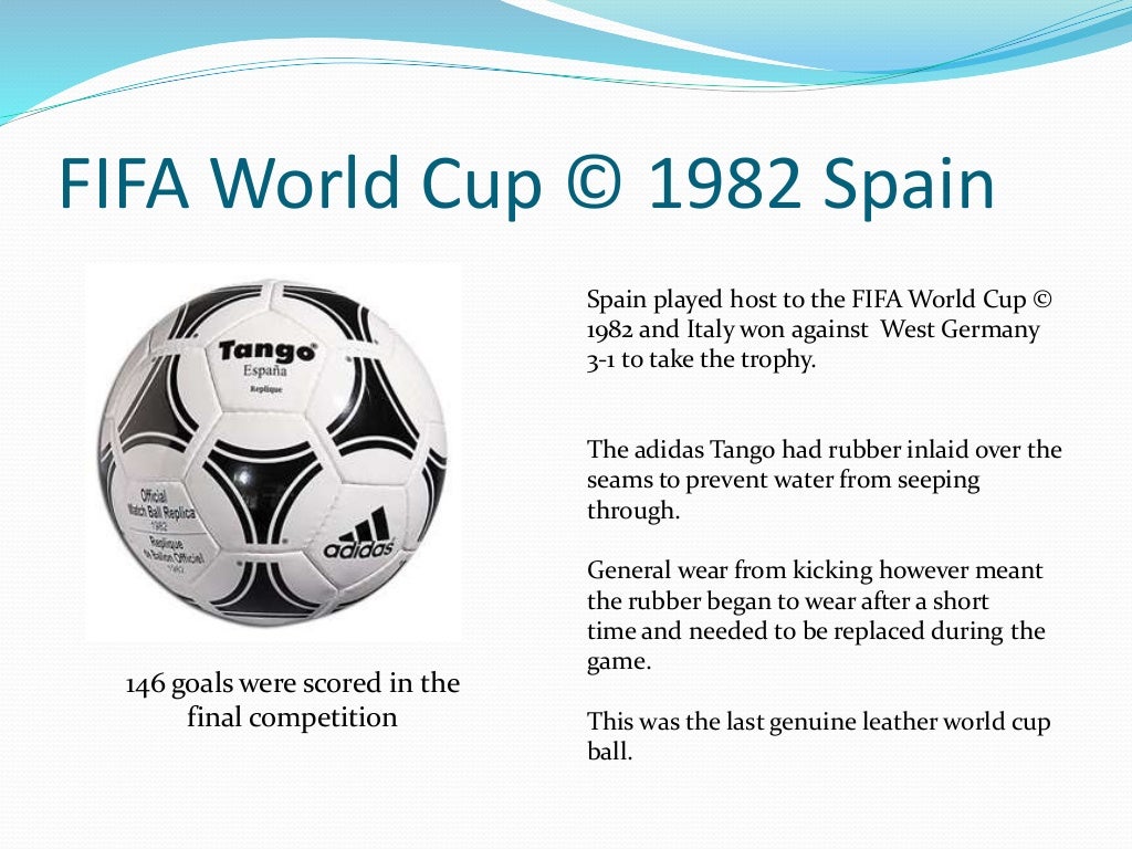 Evolution of the world cup soccer ball