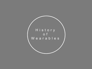 15
H i s t o r y
o f
W e a r a b l e s
 