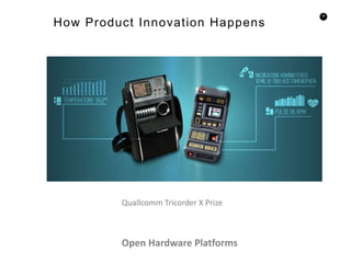 56
Open Hardware Platforms
Quallcomm Tricorder X Prize
How Product Innovation Happens
 