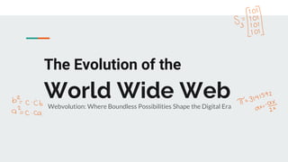 The Evolution of the
World Wide Web
Webvolution: Where Boundless Possibilities Shape the Digital Era
 