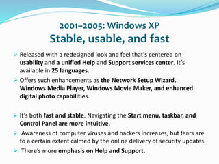 Evolution of windows | PPTX