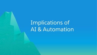 Implications of
AI & Automation
 