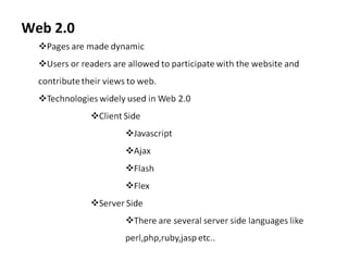 Evolution of www ppt | PPT | Web Design and HTML | Internet