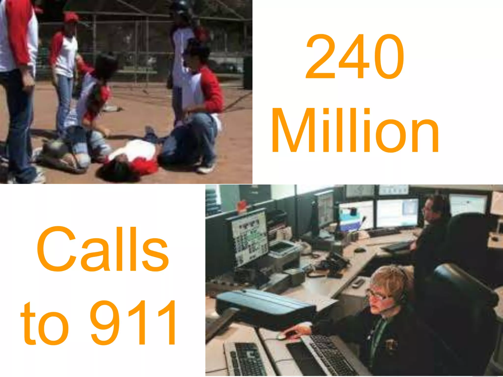 240
         Million
 Calls


                          2012 © Gordon Jones, DHA
to 911         Slide 21
 