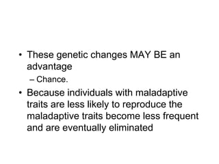 How Natural Selection WorksAll organisms have a far greater reproductive potential than is ever realizedStarfishStruggle of survival: Not enough resources to go aroundChanges in the environment: climate change, food shortages, environmental stressors.  Inherited Variations existGenetic mutation & recombination 