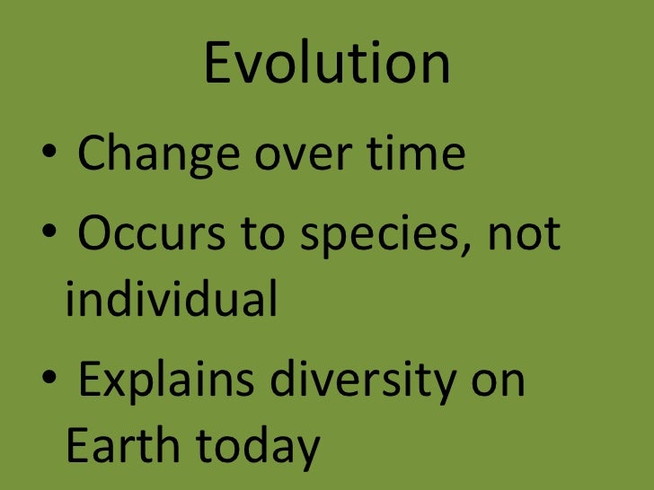Evolution powerpoint