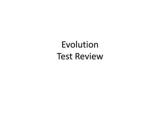 EvolutionTest Review 