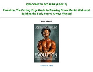 Evolution The Cutting Edge Guide To Breaking Down Mental Walls And B