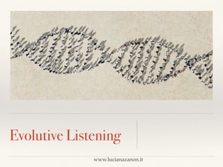 Evolutive Listening
www.lucianazanon.it
 