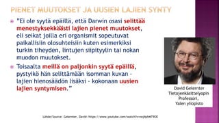 Evoluutioteoria ja tiede fi 12.1.2021