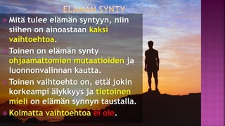 Evoluutioteoria ja tiede fi 12.1.2021