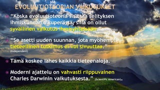 Evoluutioteoria ja tiede fi 12.1.2021