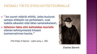 Evoluutioteoria ja tiede fi 12.1.2021
