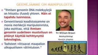 Evoluutioteoria ja tiede fi 12.1.2021