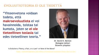 Evoluutioteoria ja tiede fi 12.1.2021