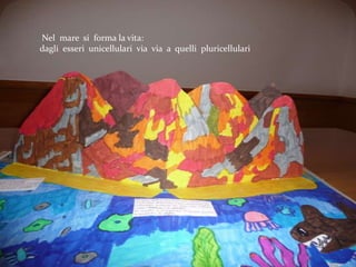 Nel mare si forma la vita:
dagli esseri unicellulari via via a quelli pluricellulari
 