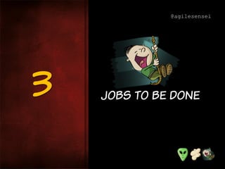 JOBS TO BE DONE3
@agilesensei
 