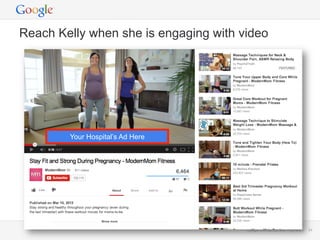 Google Confidential and Proprietary 24Google Confidential and Proprietary 24
Reach Kelly when she is engaging with video
Y...