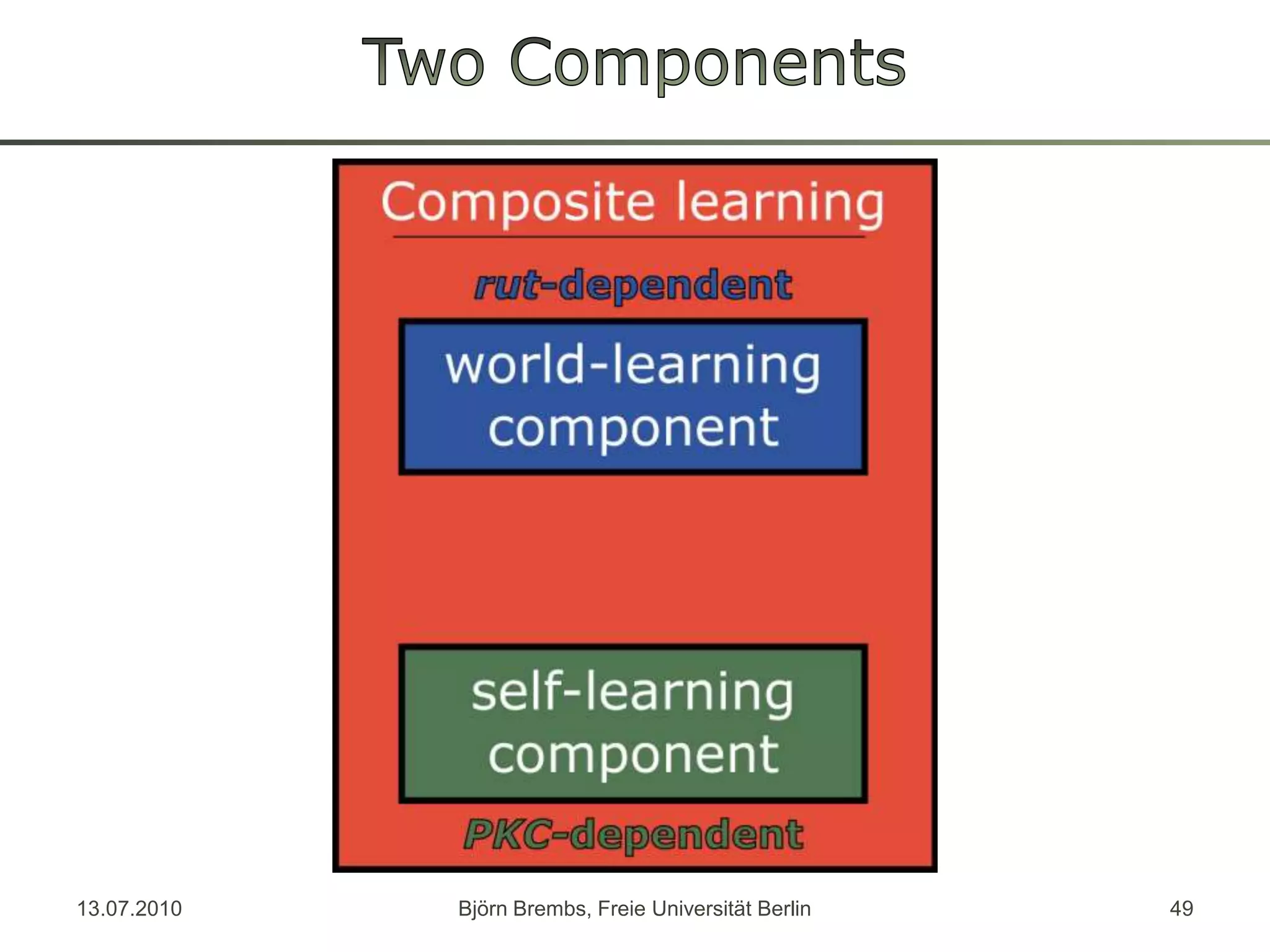 Two Components13.07.2010Björn Brembs, Freie Universität Berlin49