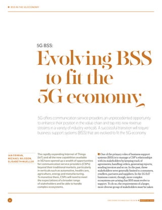 Ericsson Technology Review: 5G BSS: Evolving BSS to fit the 5G economy